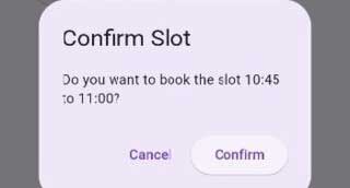 Slot confirmation